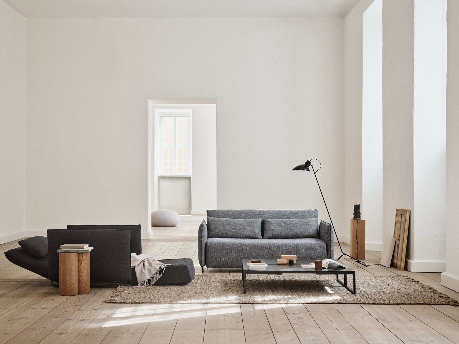 Softline corduroy armchair / armchair bed