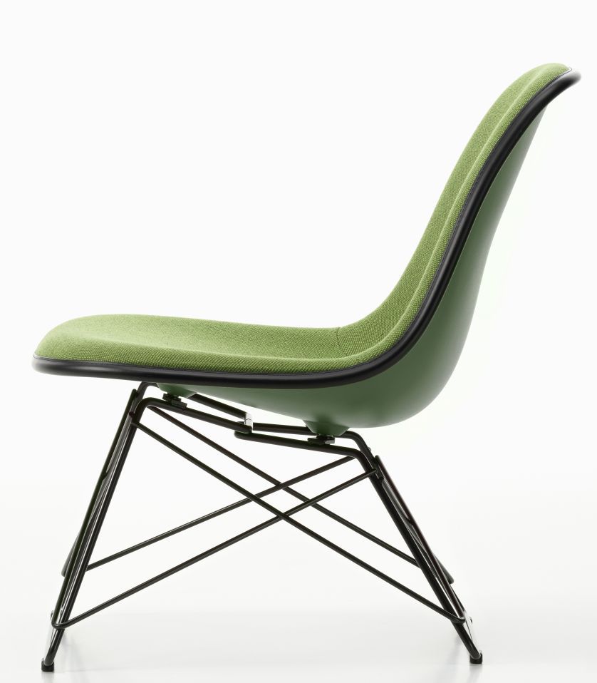 Eames Plastic Side Chair LSR Chair Fully upholstered Vitra