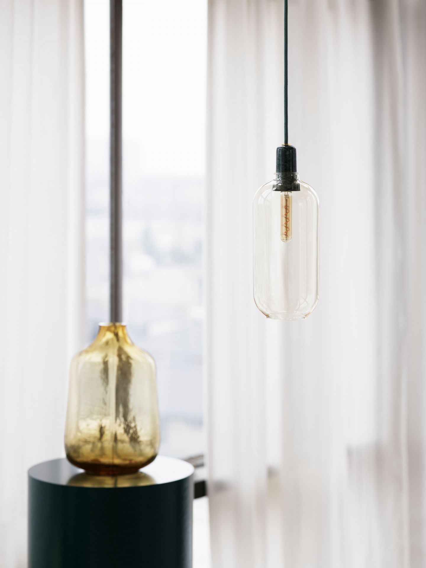 Amp Lamp pendant lamp Ø 11.2 x H 26 cm / GOLD-GREEN Normann Copenhagen SINGLE PIECES