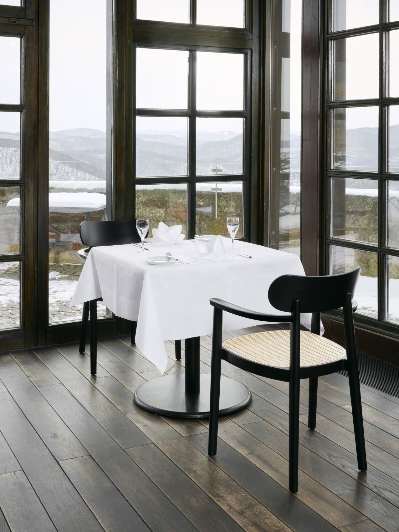 118 FV Wooden chair with armrests Thonet
