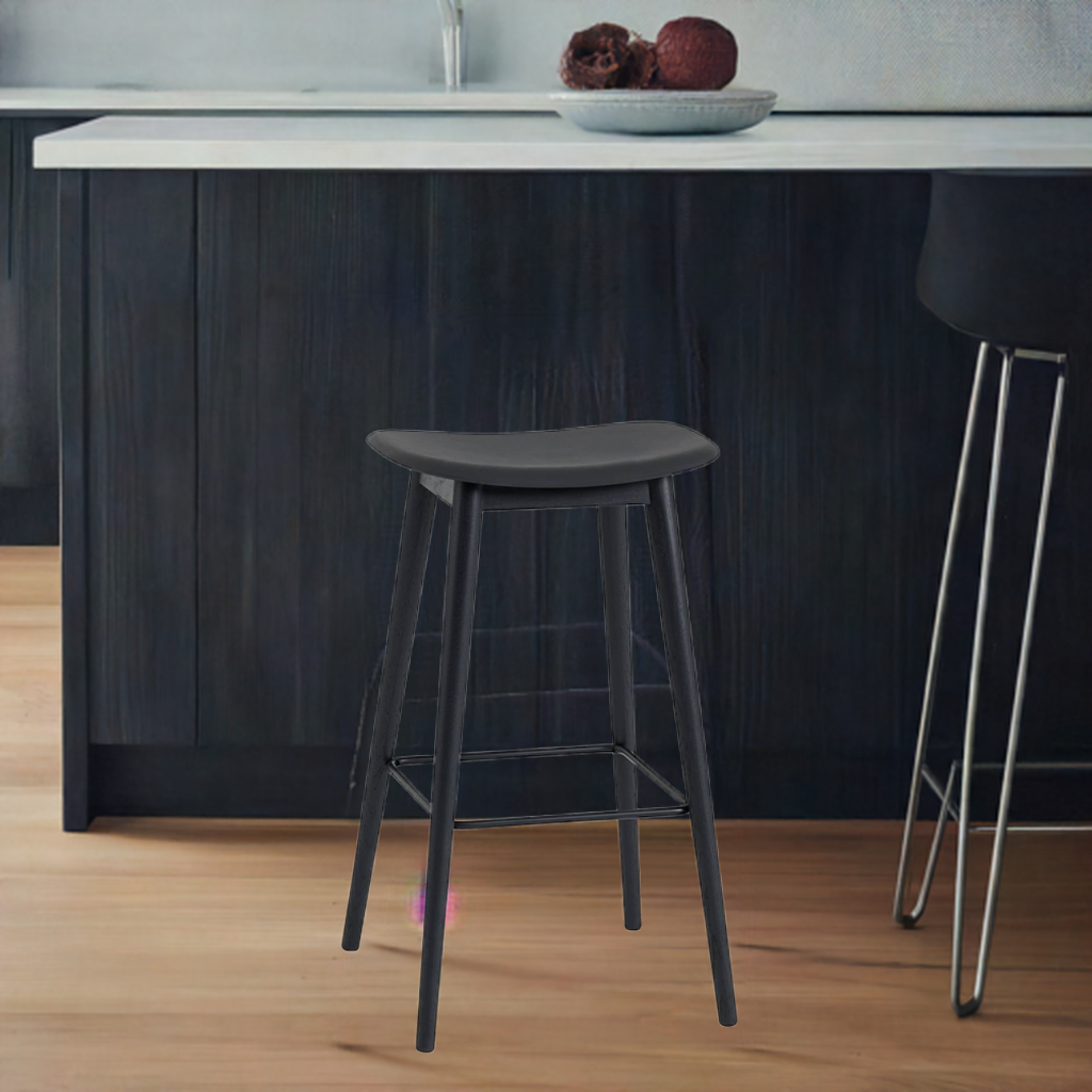 Fiber Bar Stool 75 cm wood BLACK / BLACK Muuto SINGLE PIECES