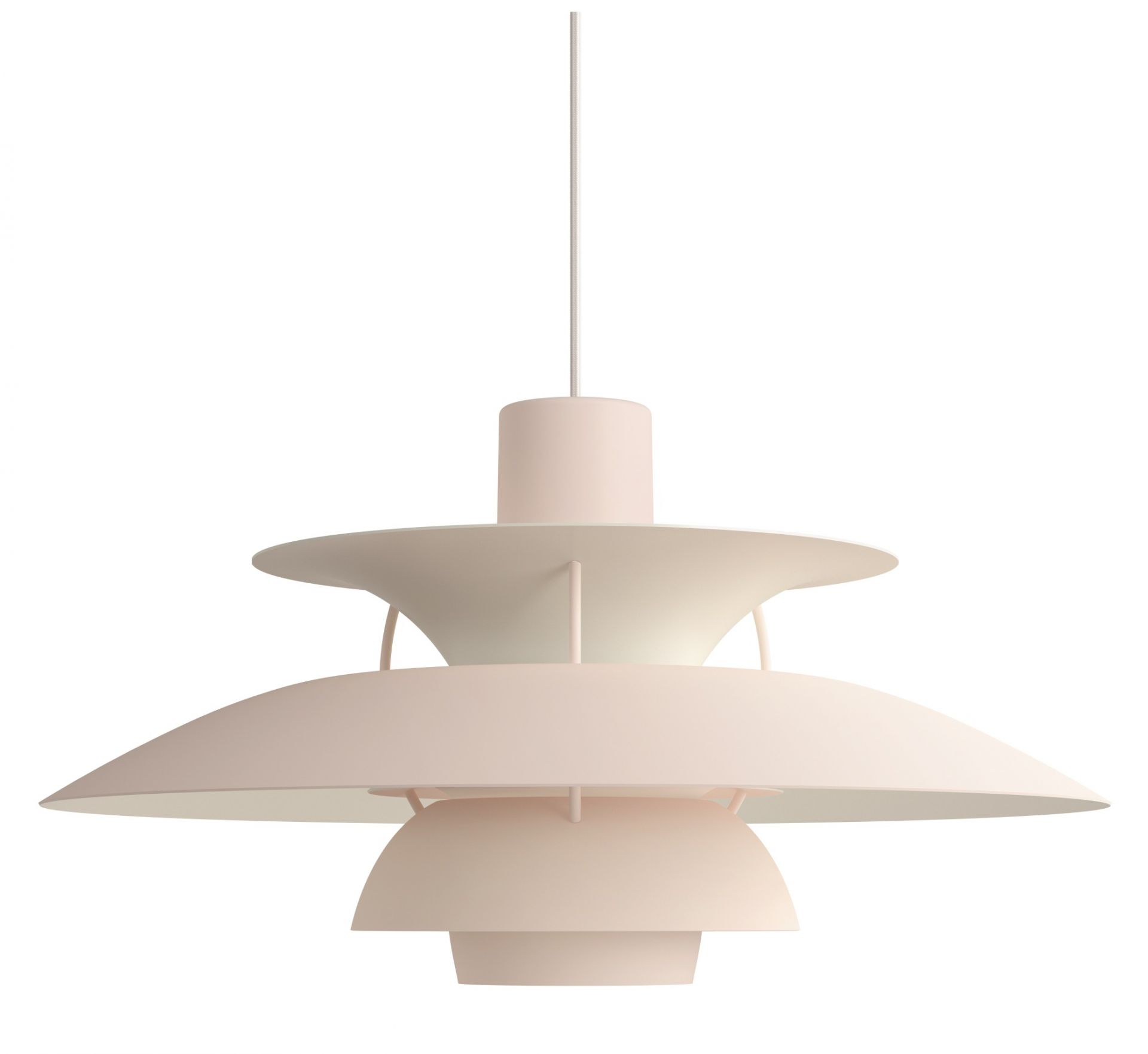 PH 5 Monochrome Pendant light Louis Poulsen Pale Blush