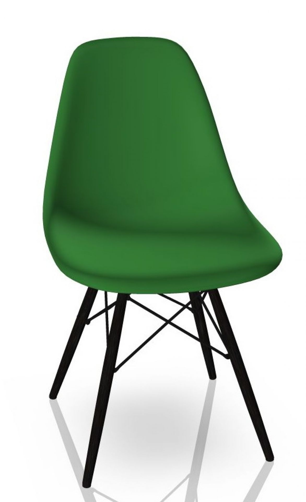 Eames Plastic Side Chair DSW Chair Vitra Maple black - green