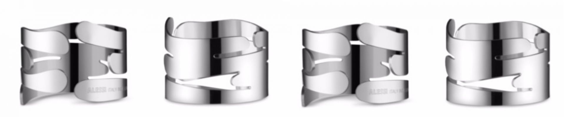 Barkring Napkin ring BM17 Set of 4 Alessi SINGLE PIECES