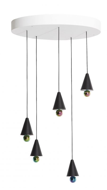 Cherry Pendant light Pendant Light Set of 5 Round Plate Petite Friture
