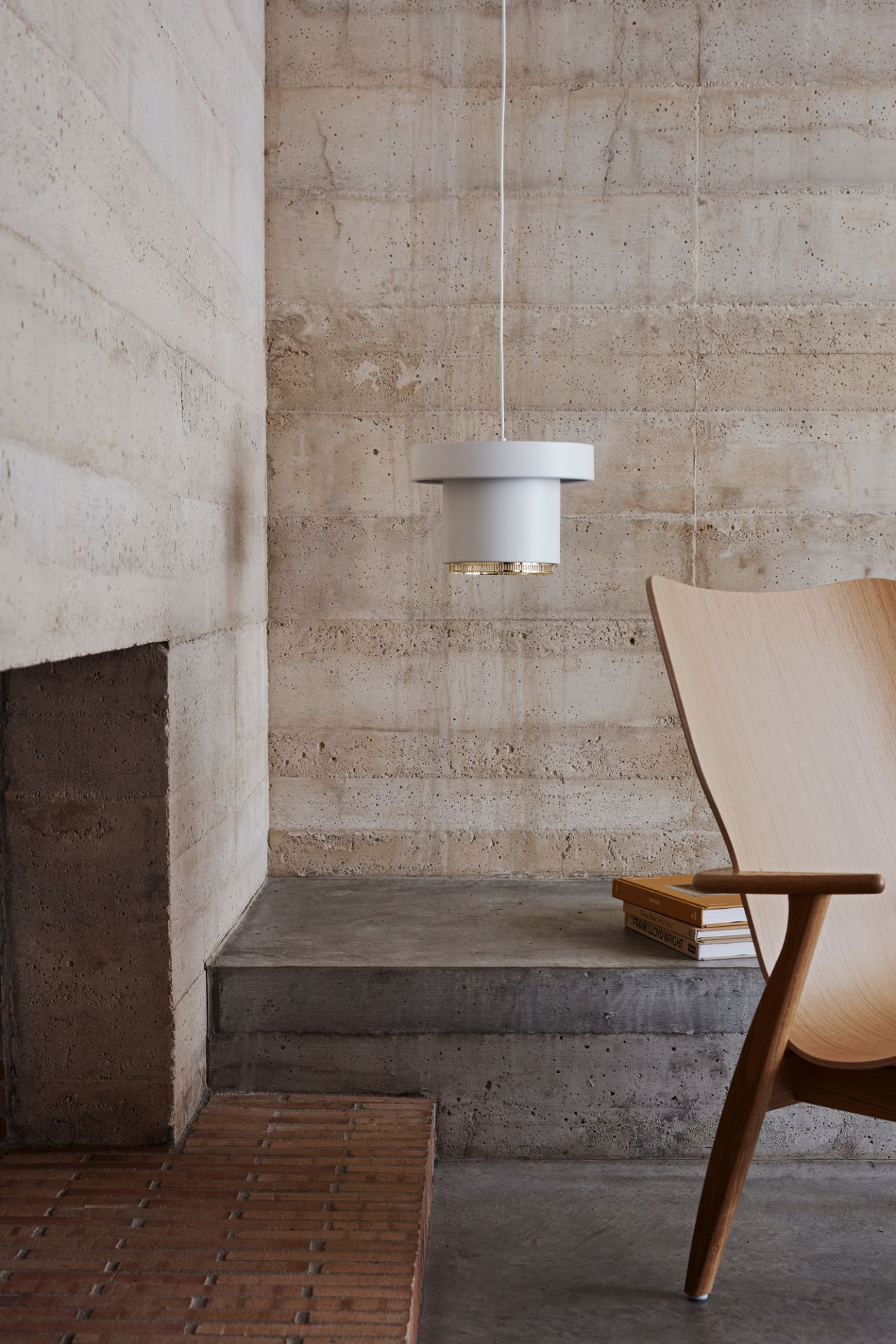 A201 Pendant light Artek White - Brass