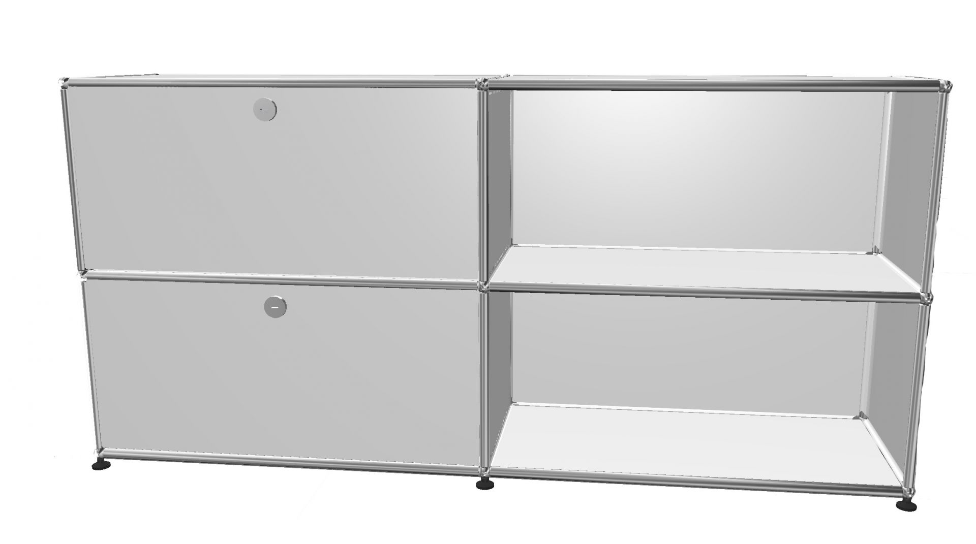 USM Haller Sideboard 2 Open / 2 Flaps left Pure white - FAST DELIVERY