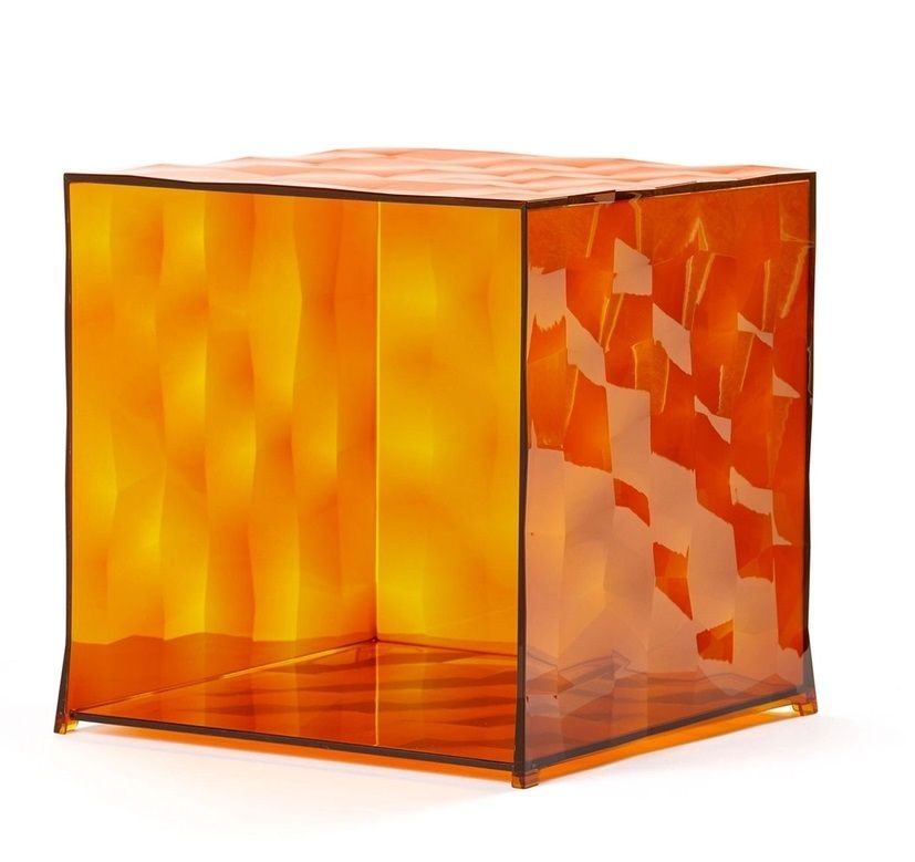 Optic Cube containers Amber Kartell SINGLE PIECES