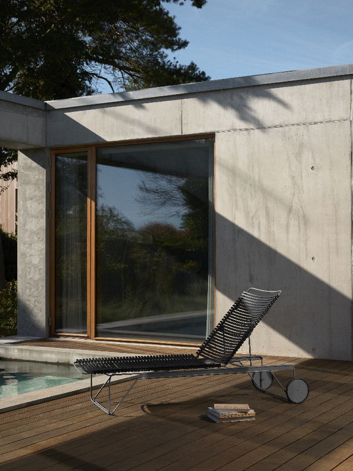 Click Adjustable Chaise Longue sun lounger Outdoor HOUE