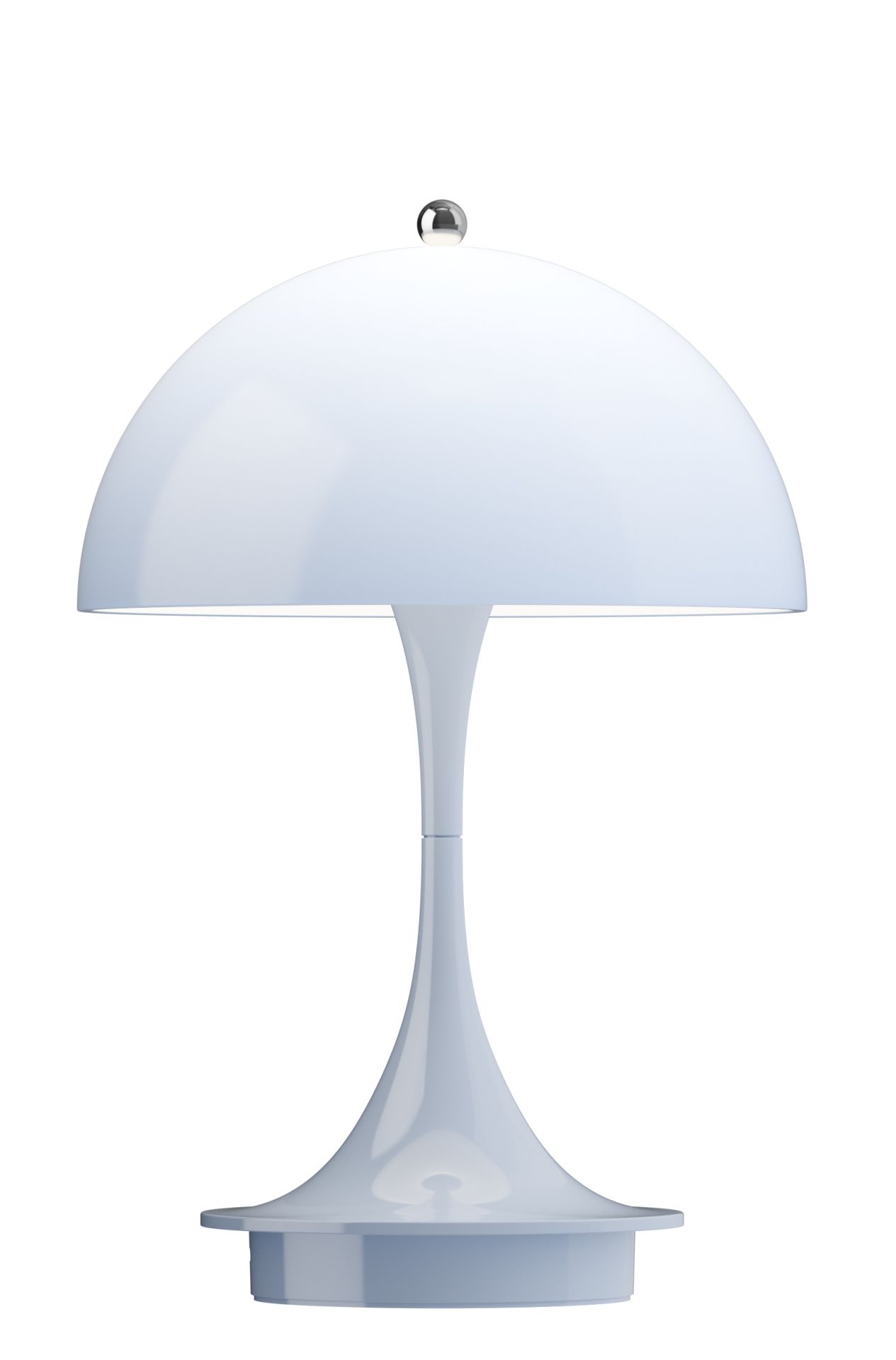 Panthella 160 Portable V3 rechargeable LED table lamp Indoor/Outdoor Louis Poulsen Opal blue