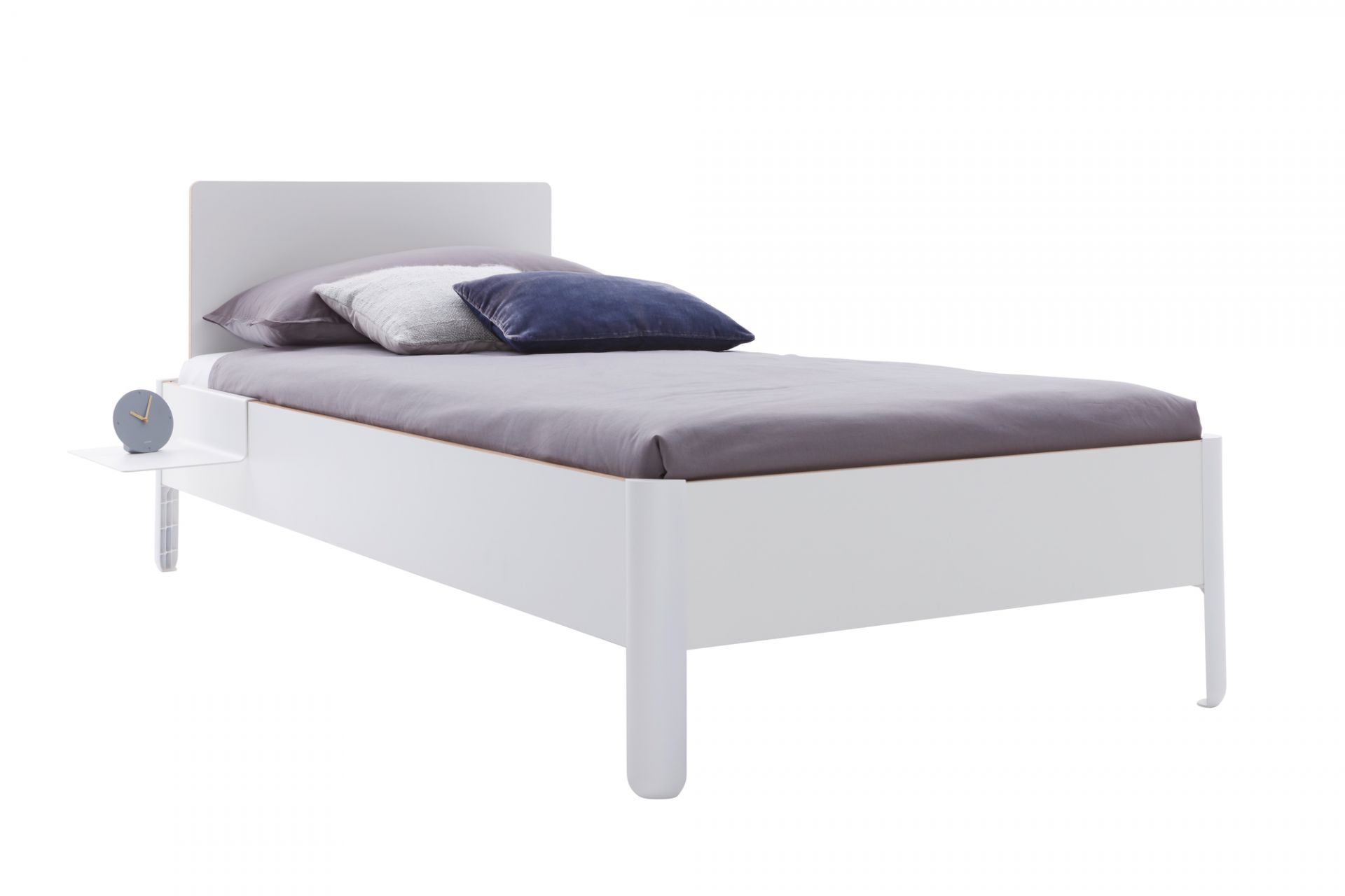 Nait Bed with headboard CPL white Müller Möbelwerkstätten