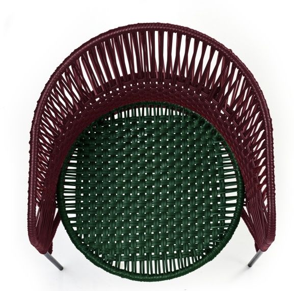Caribe Chic Dining Chair Chair Outdoor ames Black red / Moss green / Black