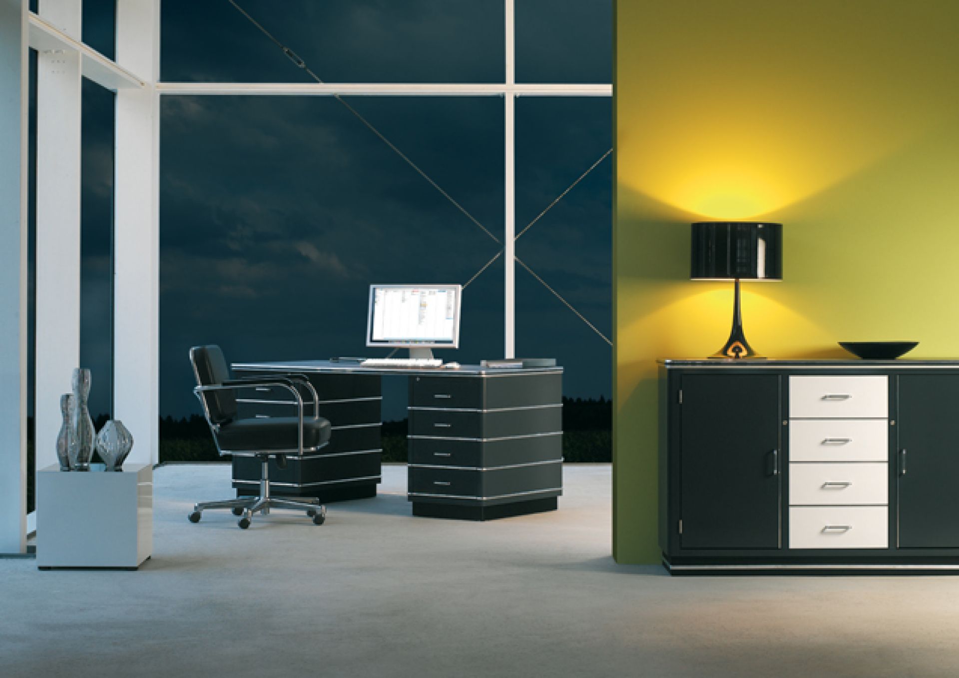 TB229 Classic Line Desk (with decoration) Müller Möbelfabrikation
