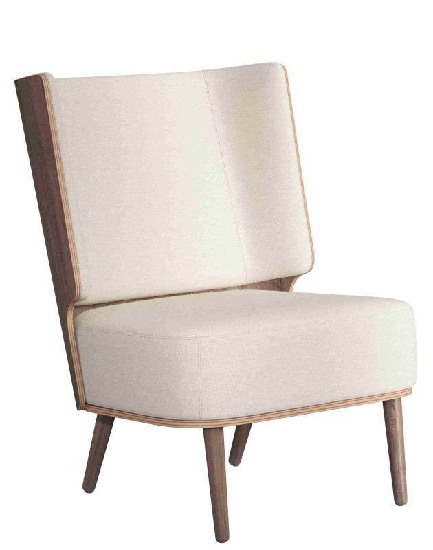 Serena Lounge Chair Armchair dark stained oak novoform Sweet Vanilla