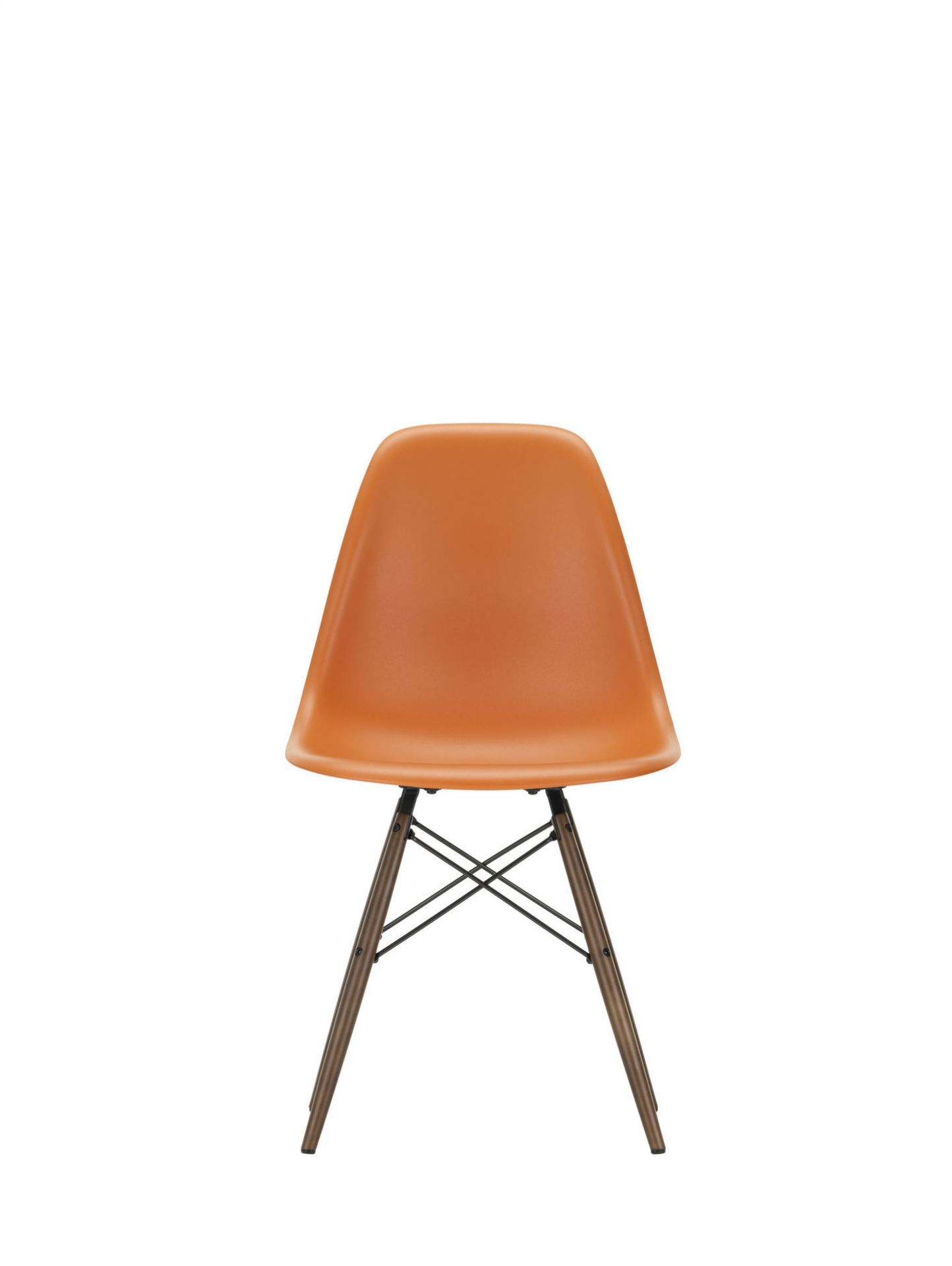 Eames Plastic Side Chair DSW Chair Vitra Maple dark - green