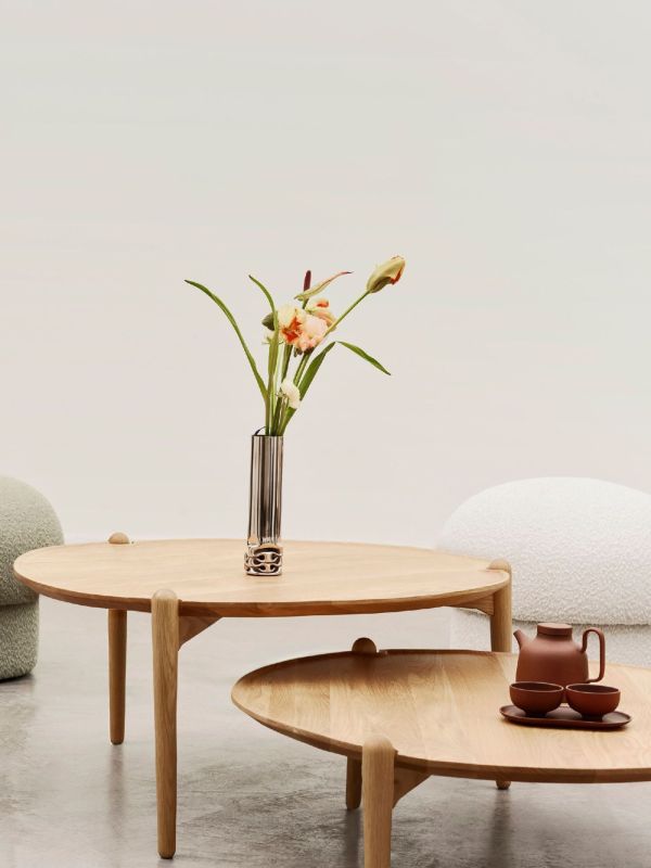 Aria Table Coffee Table OAK NATURAL / LOW Ø 90 x H 30 cm Design House Stockholm SINGLE PIECES