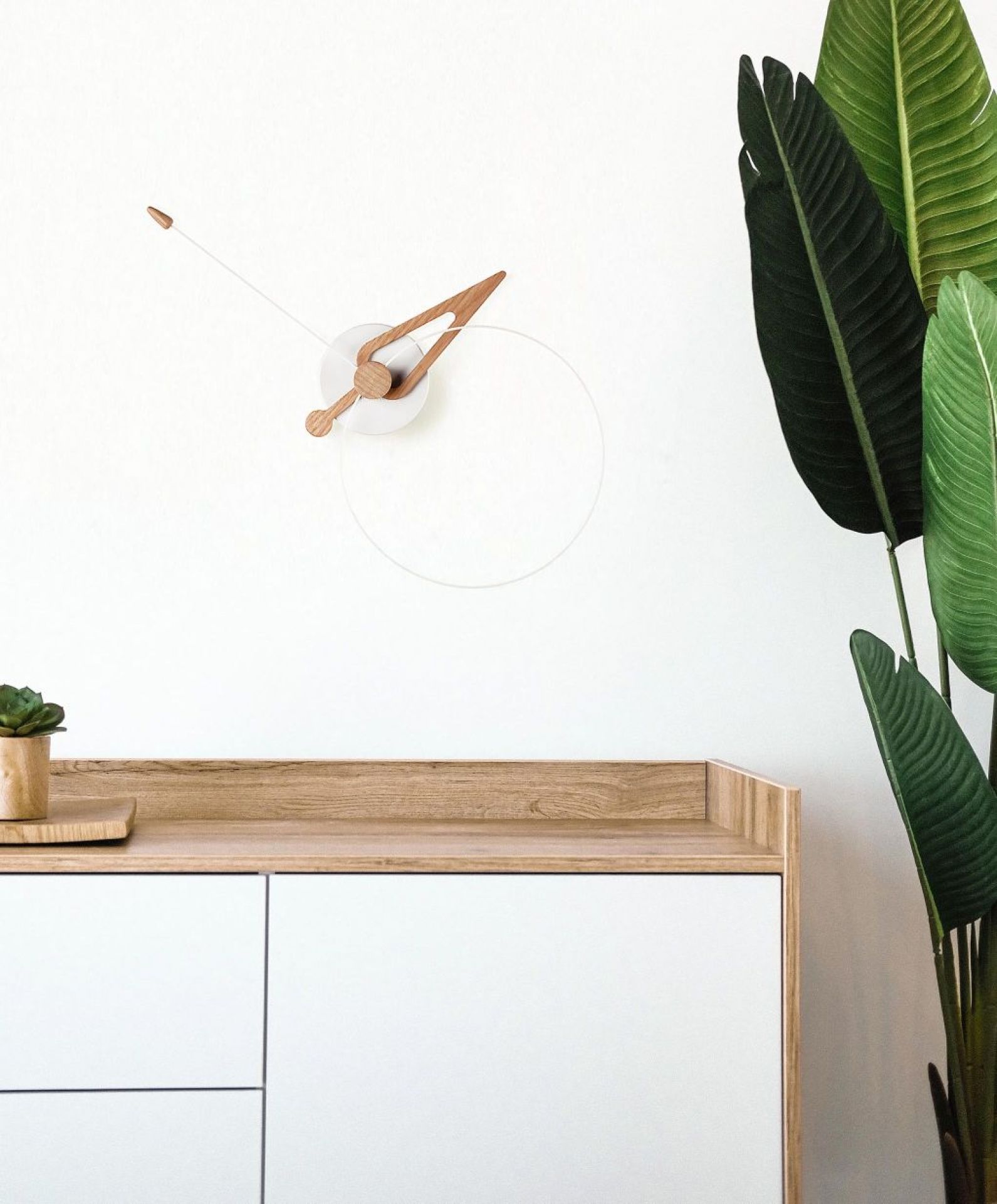 Pico wall clock OAK / WHITE nomon SINGLE PIECES