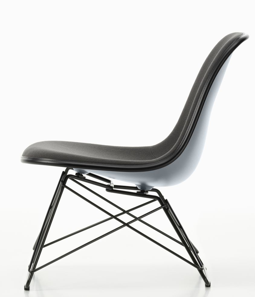 Eames Plastic Side Chair LSR Chair Fully upholstered Vitra