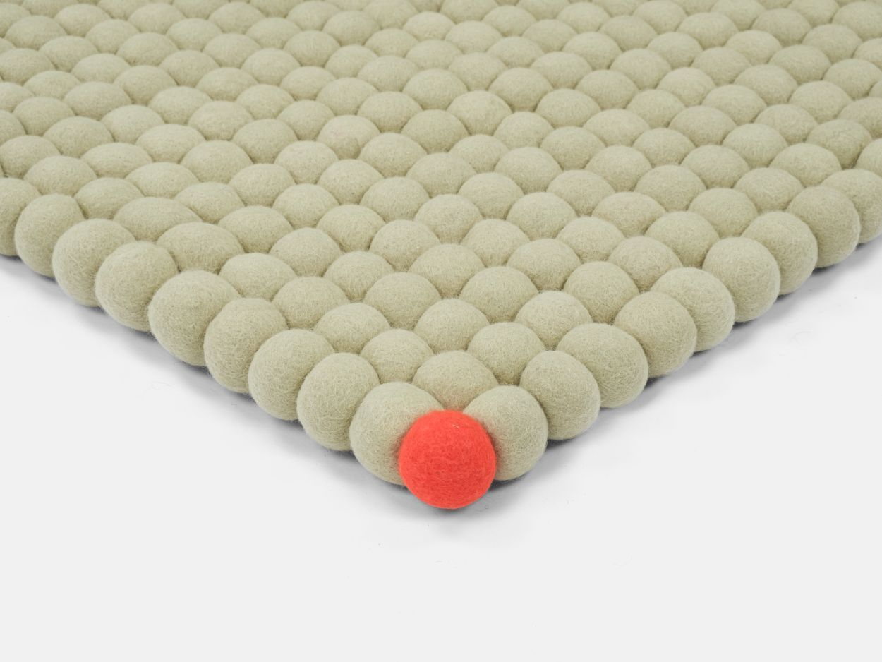 Big One Rectangular Felt carpet 200 x 300 cm myfelt Green beige