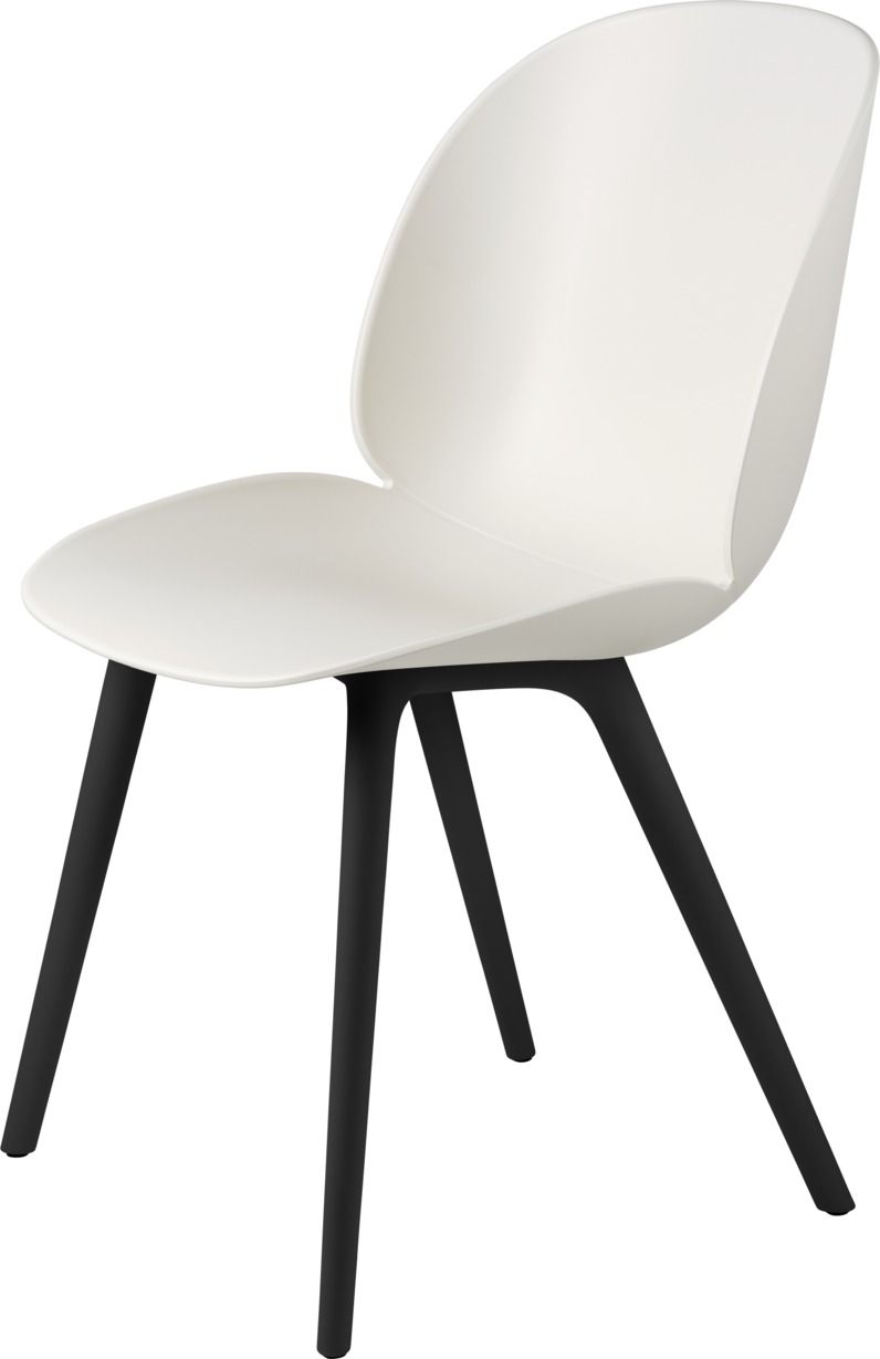 Beetle Chair Dining Chair Unupholstered Plastic Frame Alabaster White Gubi