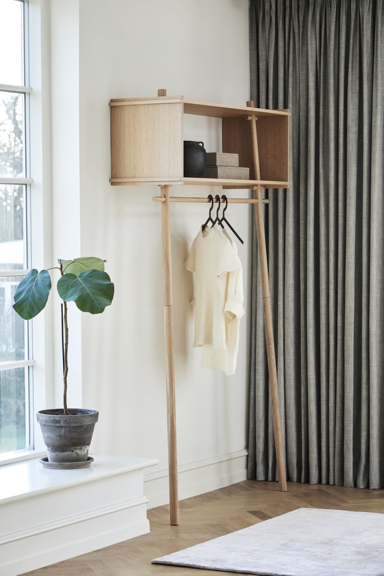 Töjbox Wardrobe Woud Wx80 cm oak black