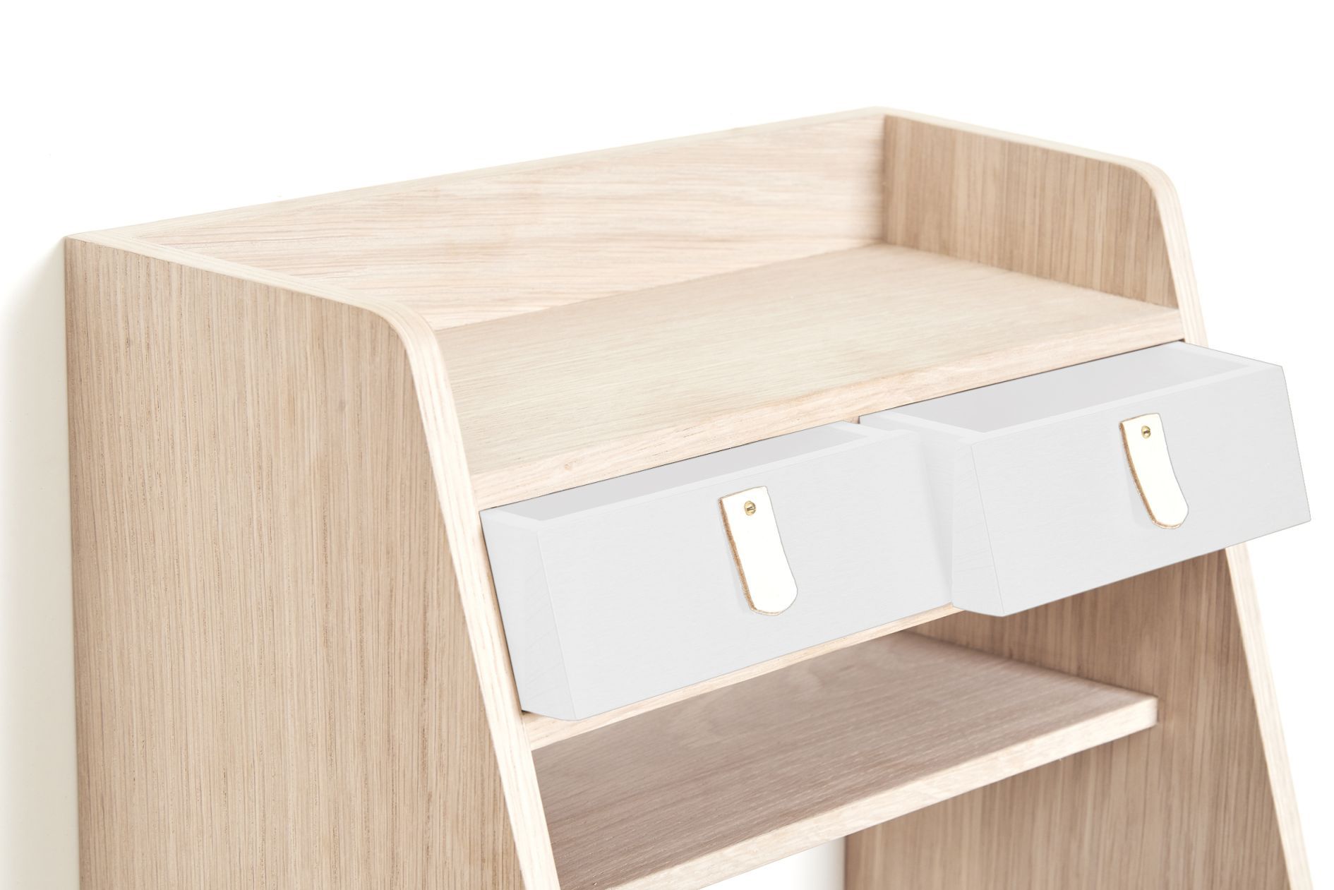 Suzon wall mounted storage Oak-white Hartô