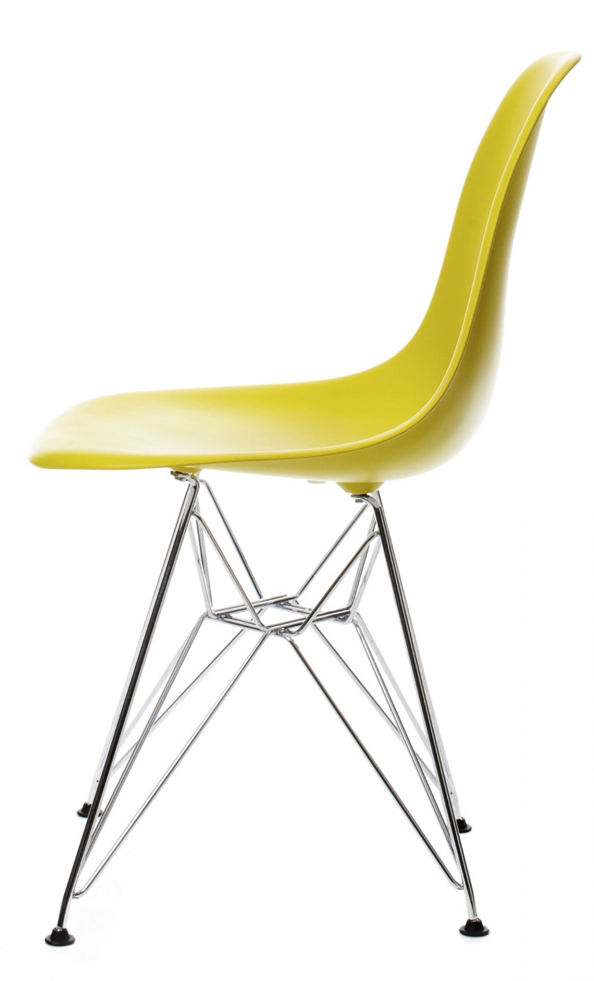 Eames Plastic Side Chair DSR Chair Vitra Chrome Mustard