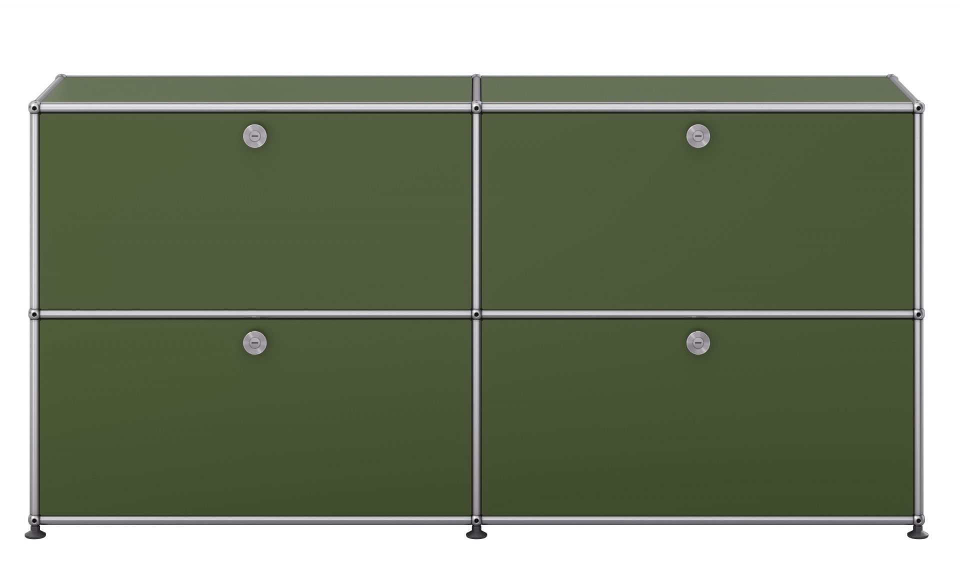 USM Haller sideboard with 4 folding doors – QUICK SHIP Olive green
