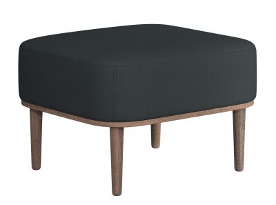Serena Pouf Ottoman dark stained oak novoform Phantom grey