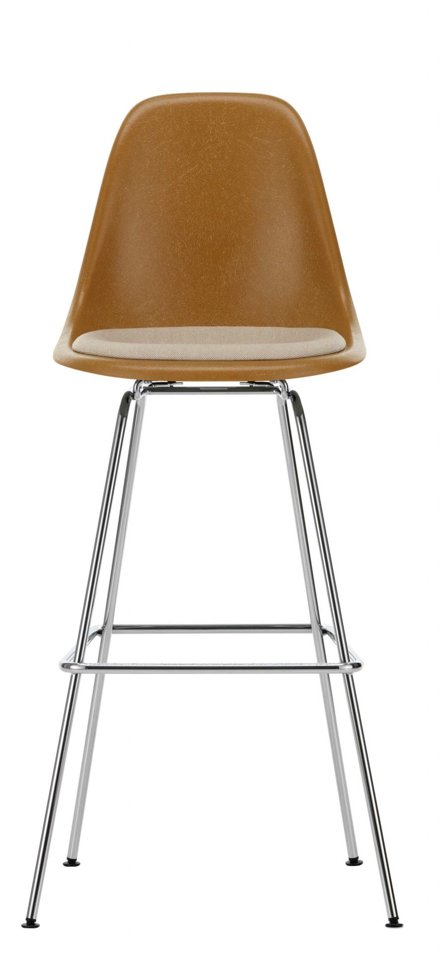 Eames Fibreglass Bar Stool High Bar stool with seat cushion Vitra 