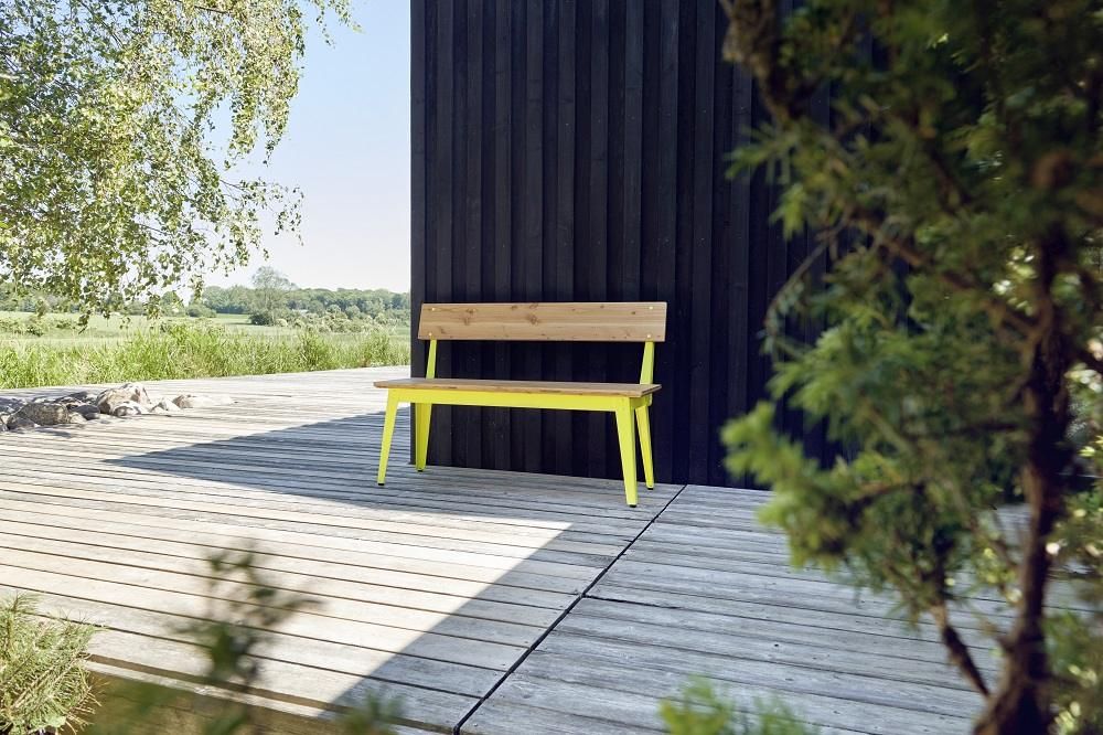6Grad Outdoor bench with Backrest 125 cm Jan Cray