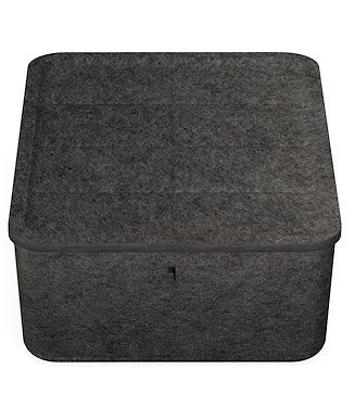 USM Haller Inos box deep with tray L 22.3 x D 25 x H 9.5 cm / anthracite grey