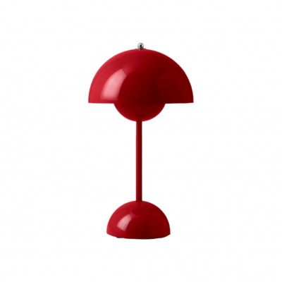 Flowerpot VP9 Portable Battery lamp / Table lamp with USB Vermilion red AndTradition SINGLE PIECES