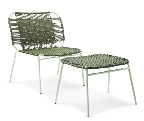 Cielo Footstool Footstool Outdoor ames Olive green - Pastel green