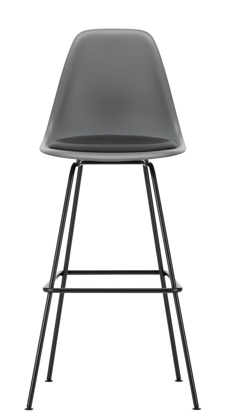 Eames Plastic Bar Stool Bar Stool High with seat cushion Vitra