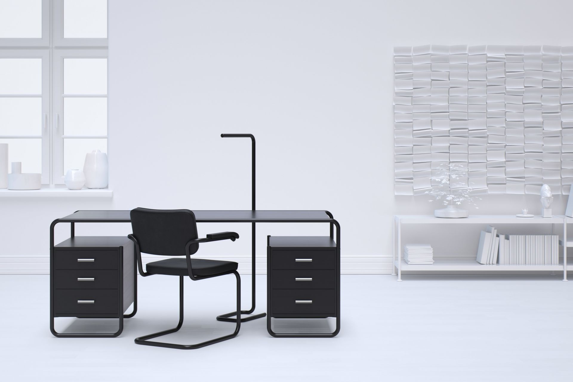 S 285/5 Tubular steel Desk Thonet