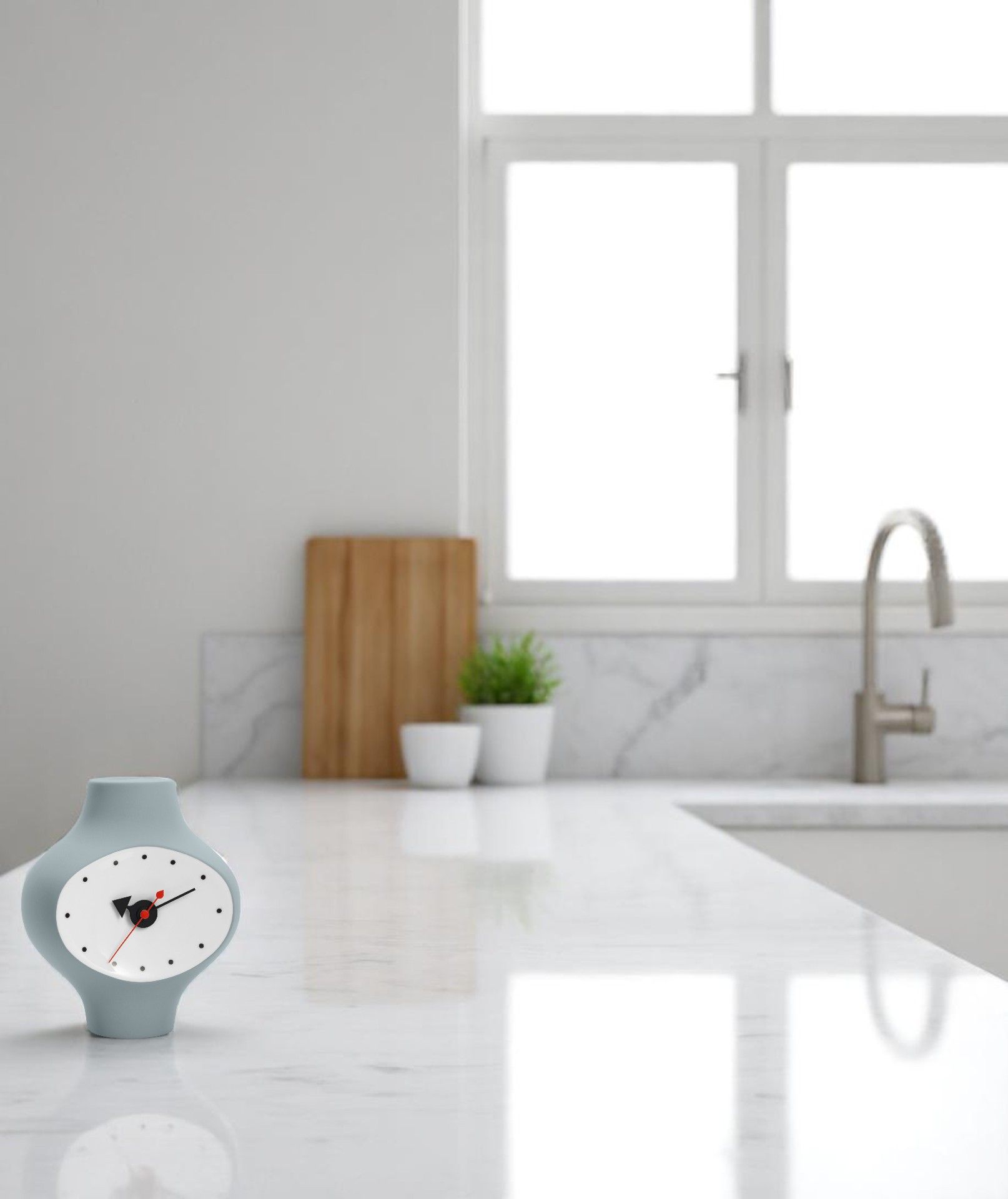 Desk Ceramic Clock Lightgrey-blue Vitra SINGLE PIECES