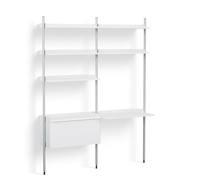 Pier System 12 2 Columns Shelf Hay White-Aluminium