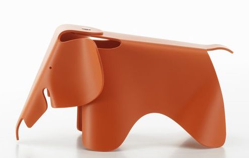 Eames Elephant Small small RE Vitra Red Orange