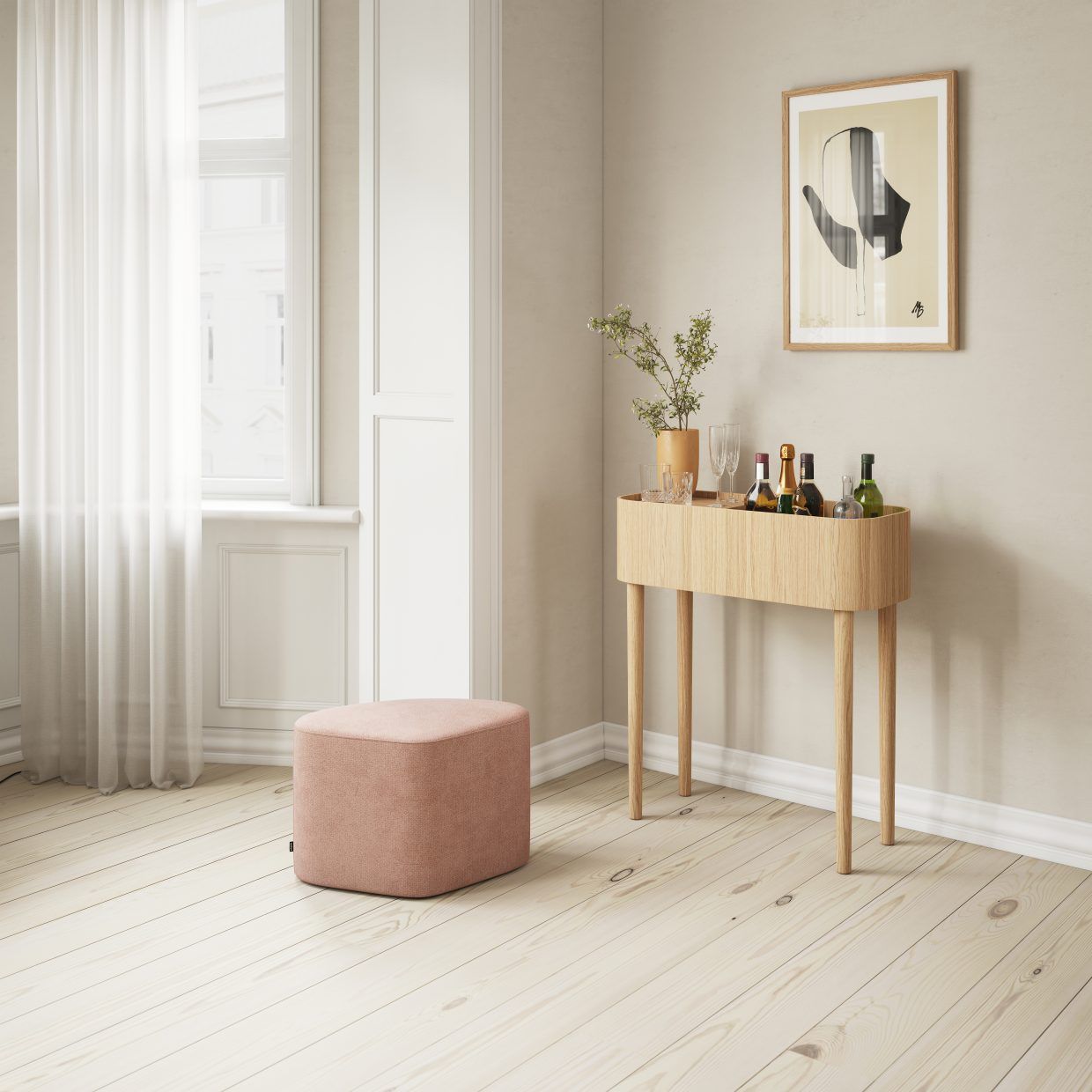 Madison pouf stool novoform