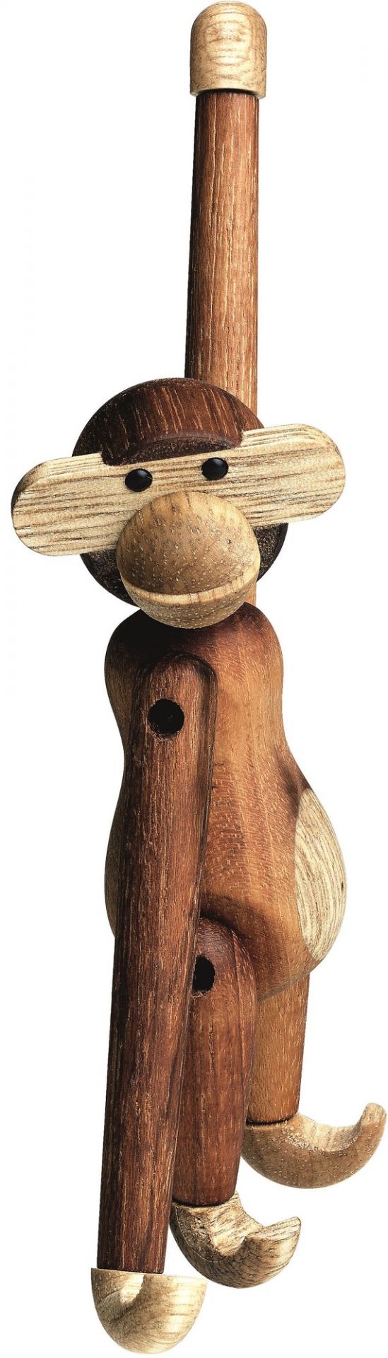 Monkey mini wooden figure teak Kay Bojesen