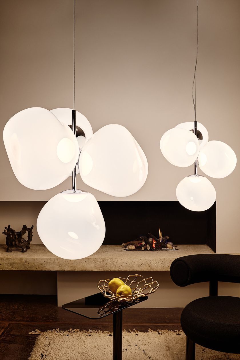 Melt Small Chandelier gold Tom Dixon