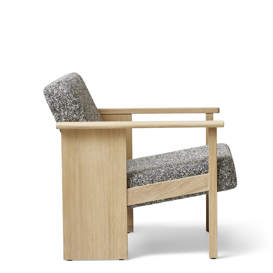 Block Lounge Armchair white oiled Form & Refine 