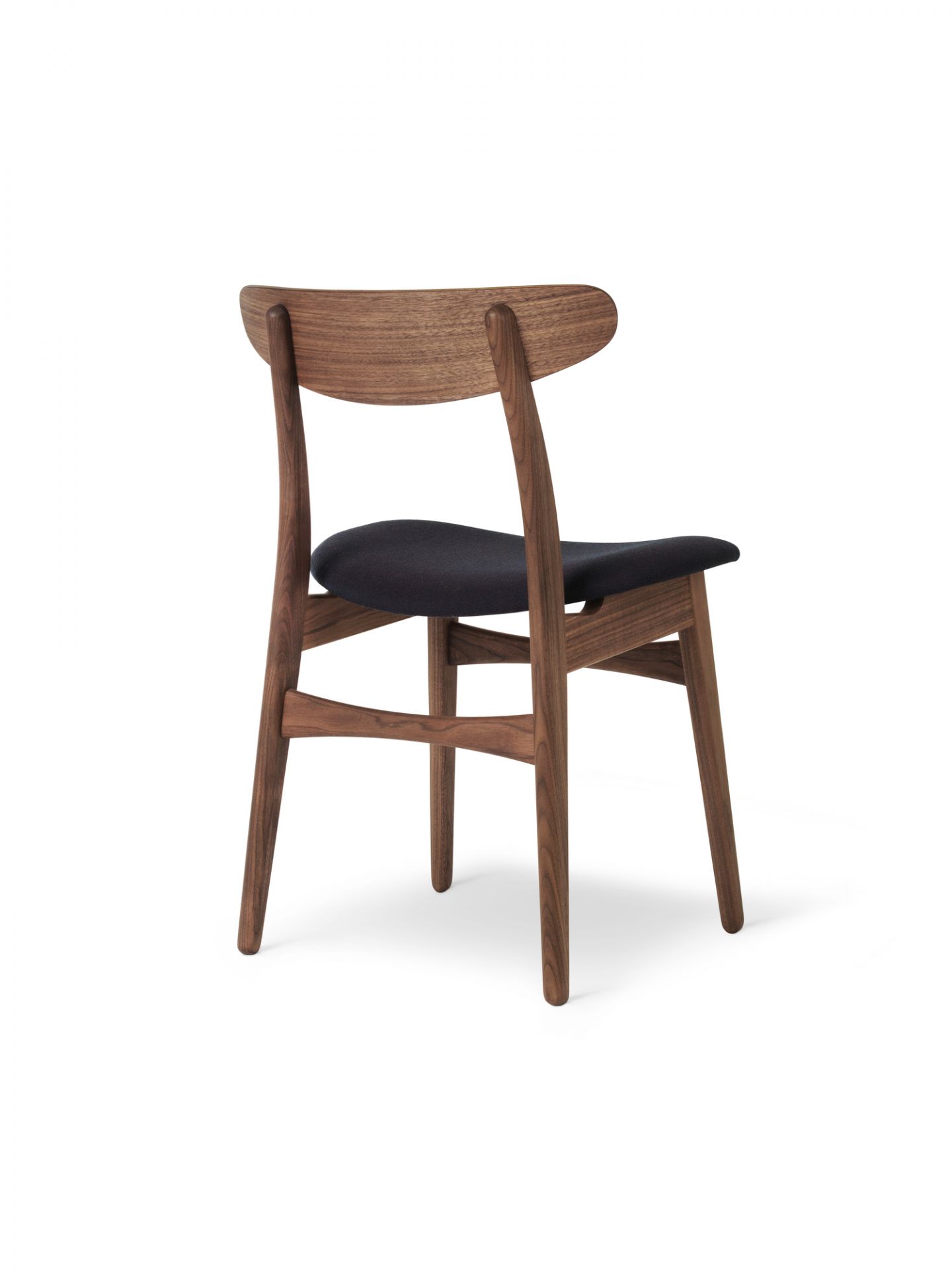 CH30P Chair upholstered Carl Hansen &amp; Søn Frame walnut Seat fabric fiord 981