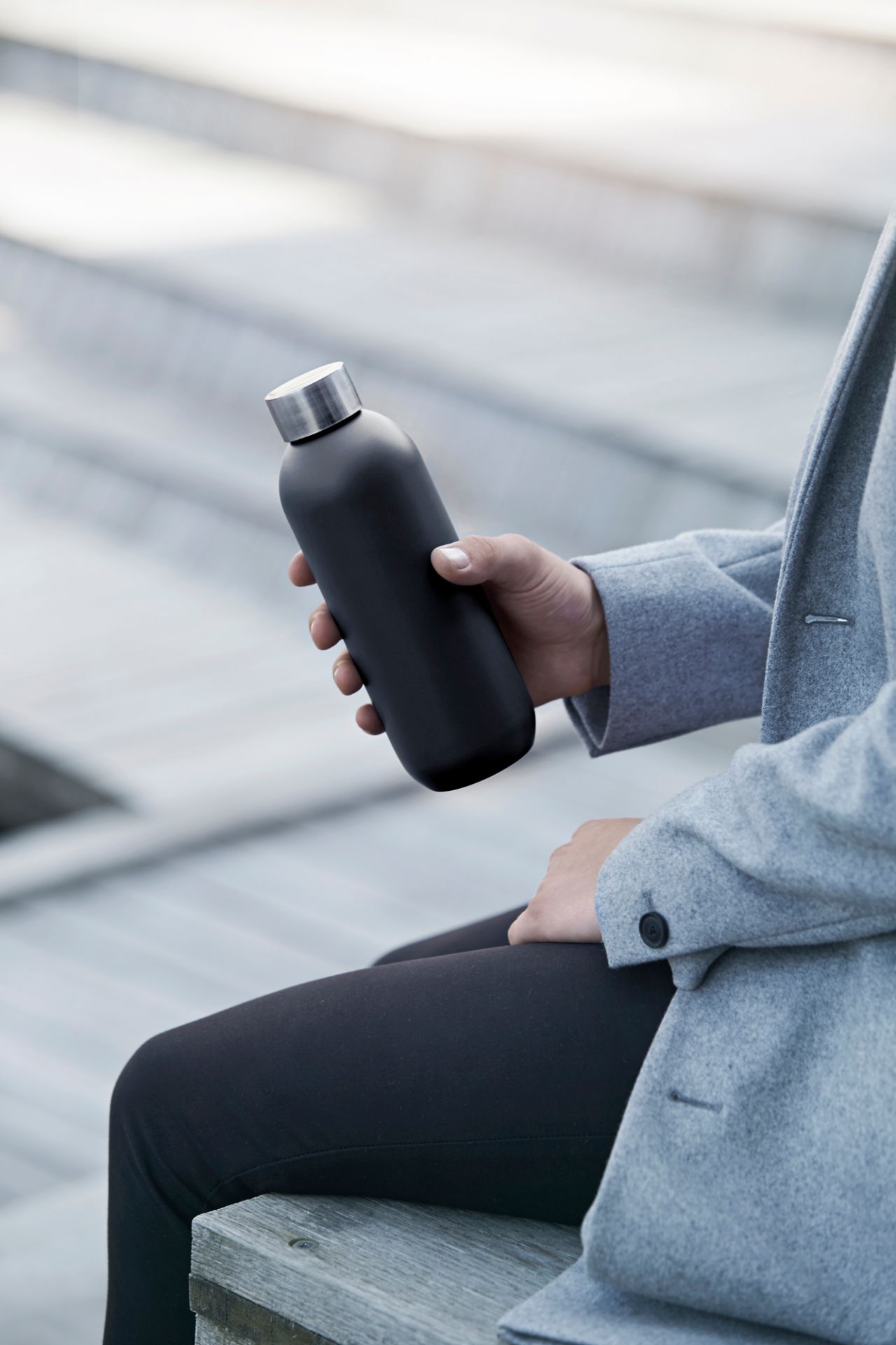 Keep Cool Drinking Bottle 0,6 l Stelton Black SINGLE PIECES