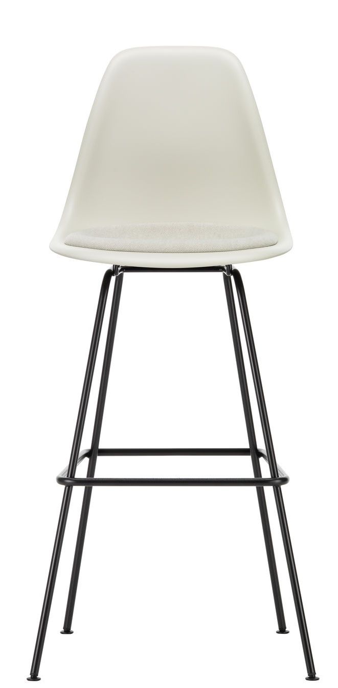 Eames Plastic Bar Stool Bar Stool High with seat cushion Vitra