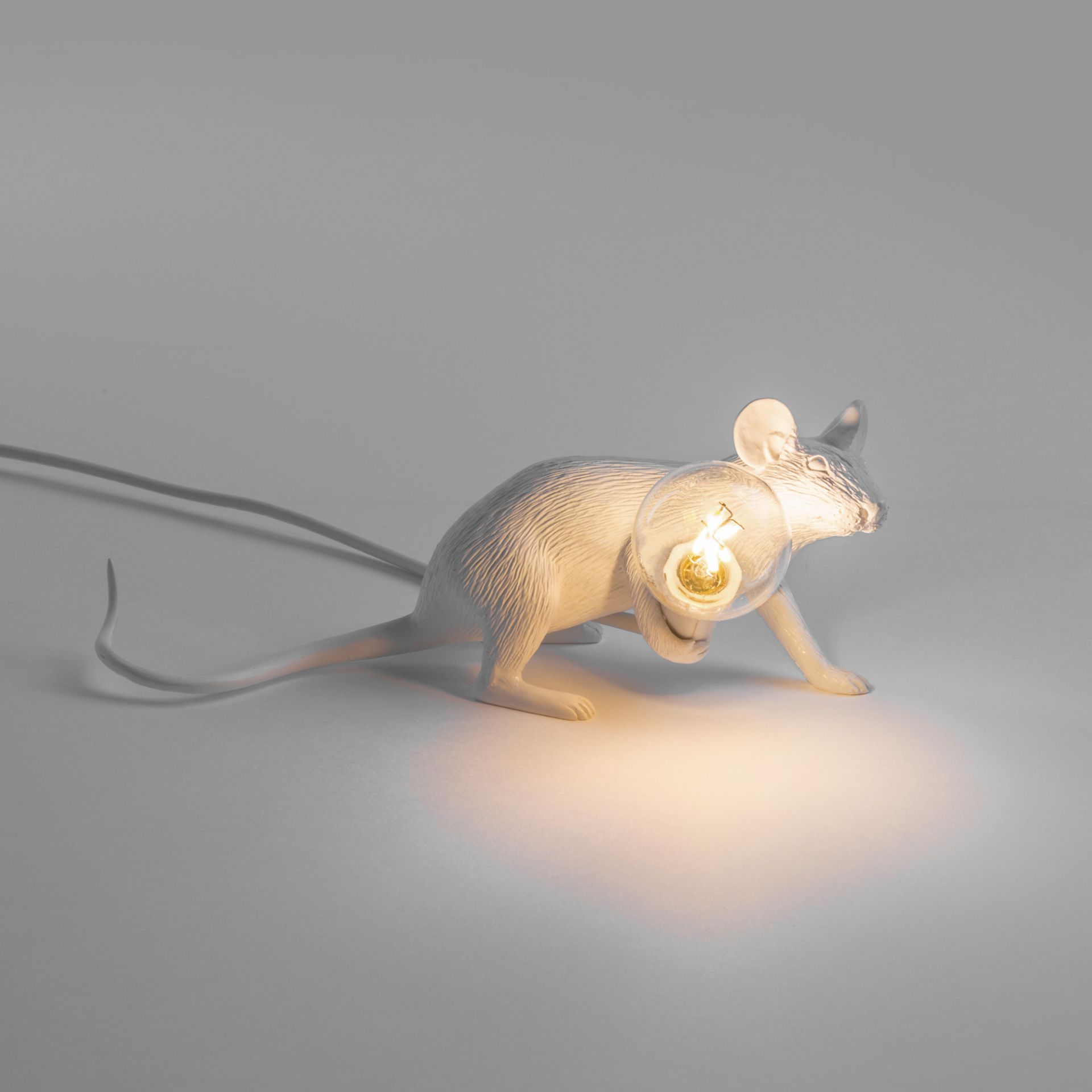 Mouse Lamp table Lamp white with USB Seletti 