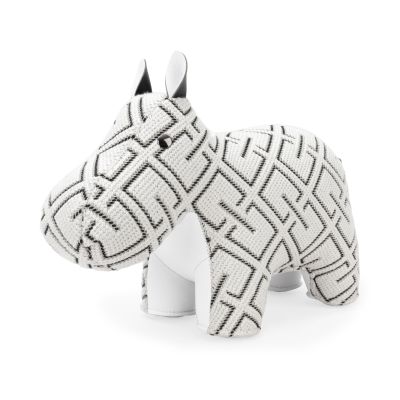 Bookend Hippo Grid white Züny x KVADRAT