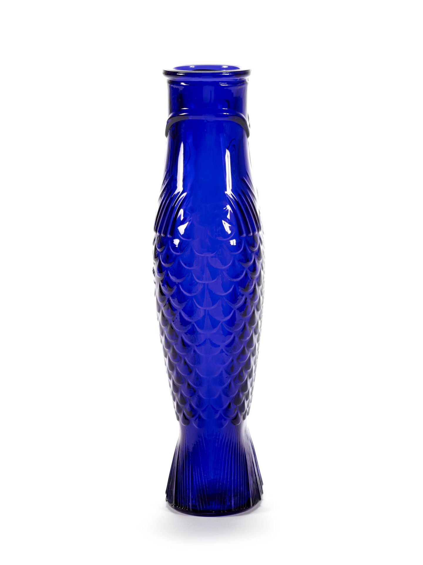 Fles Bottle Fish cobalt blue Serax