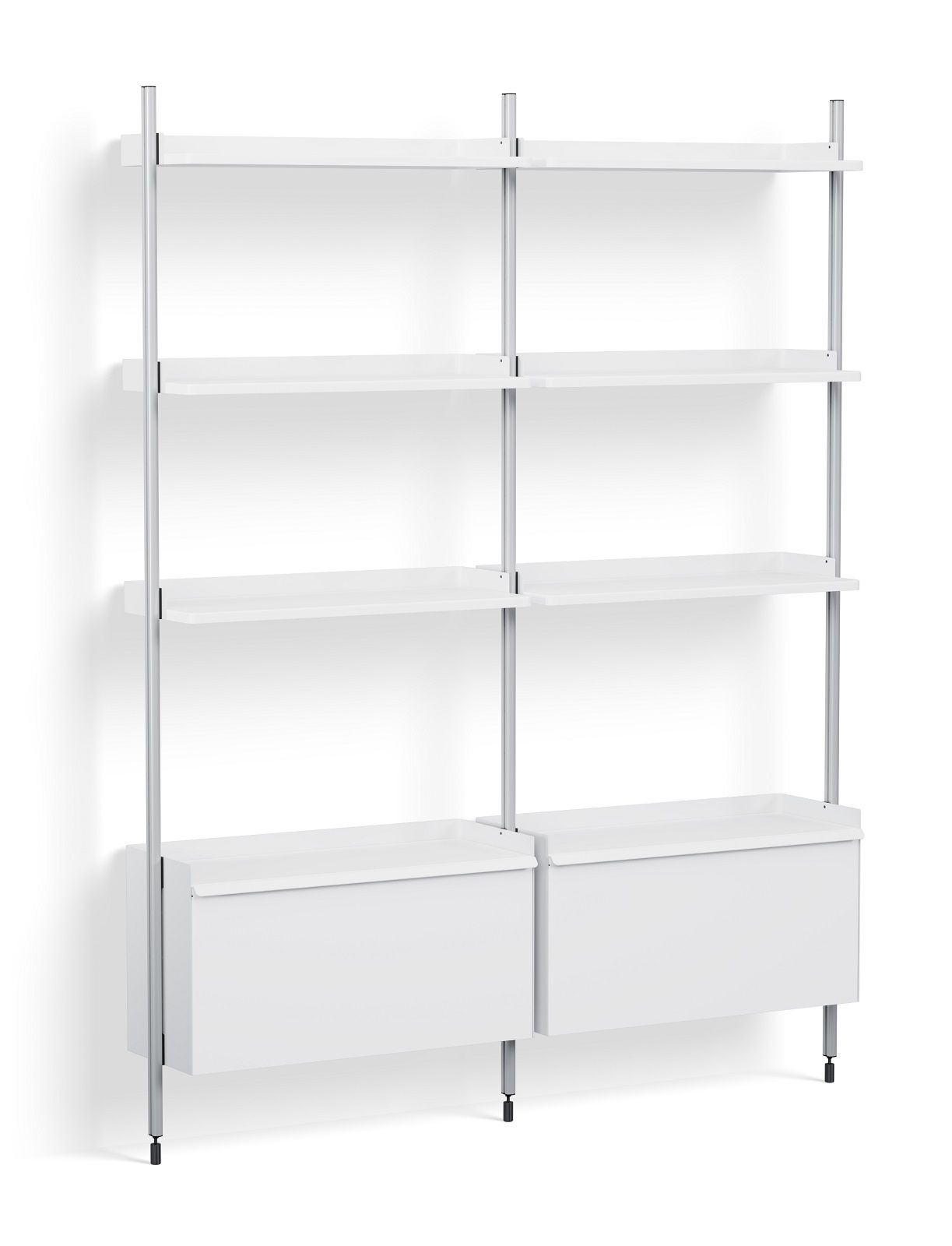 Pier System 132 2 Column Shelf Hay White-Aluminium